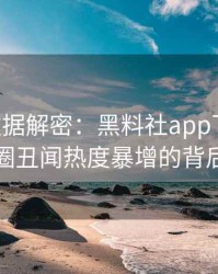 0039. 数据解密：黑料社app下载官网娱乐圈丑闻热度暴增的背后原因