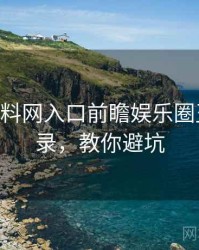 1066. 黑料网入口前瞻娱乐圈丑闻全纪录，教你避坑