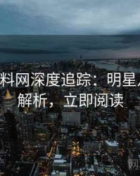 0868. 黑料网深度追踪：明星八卦背景解析，立即阅读