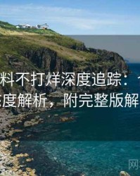 0036. 黑料不打烊深度追踪：合约纠纷态度解析，附完整版解析