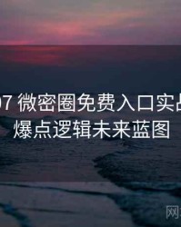 2021-07 微密圈免费入口实战攻略：爆点逻辑未来蓝图