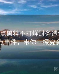 0964. 盘点黑料不打烊财务造假十大焦点事件，带你一探究竟