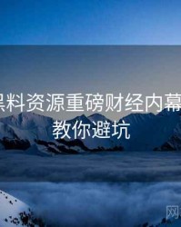 1256. 黑料资源重磅财经内幕全纪录，教你避坑