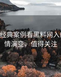 0462. 从经典案例看黑料网入口网络舆情演变，值得关注